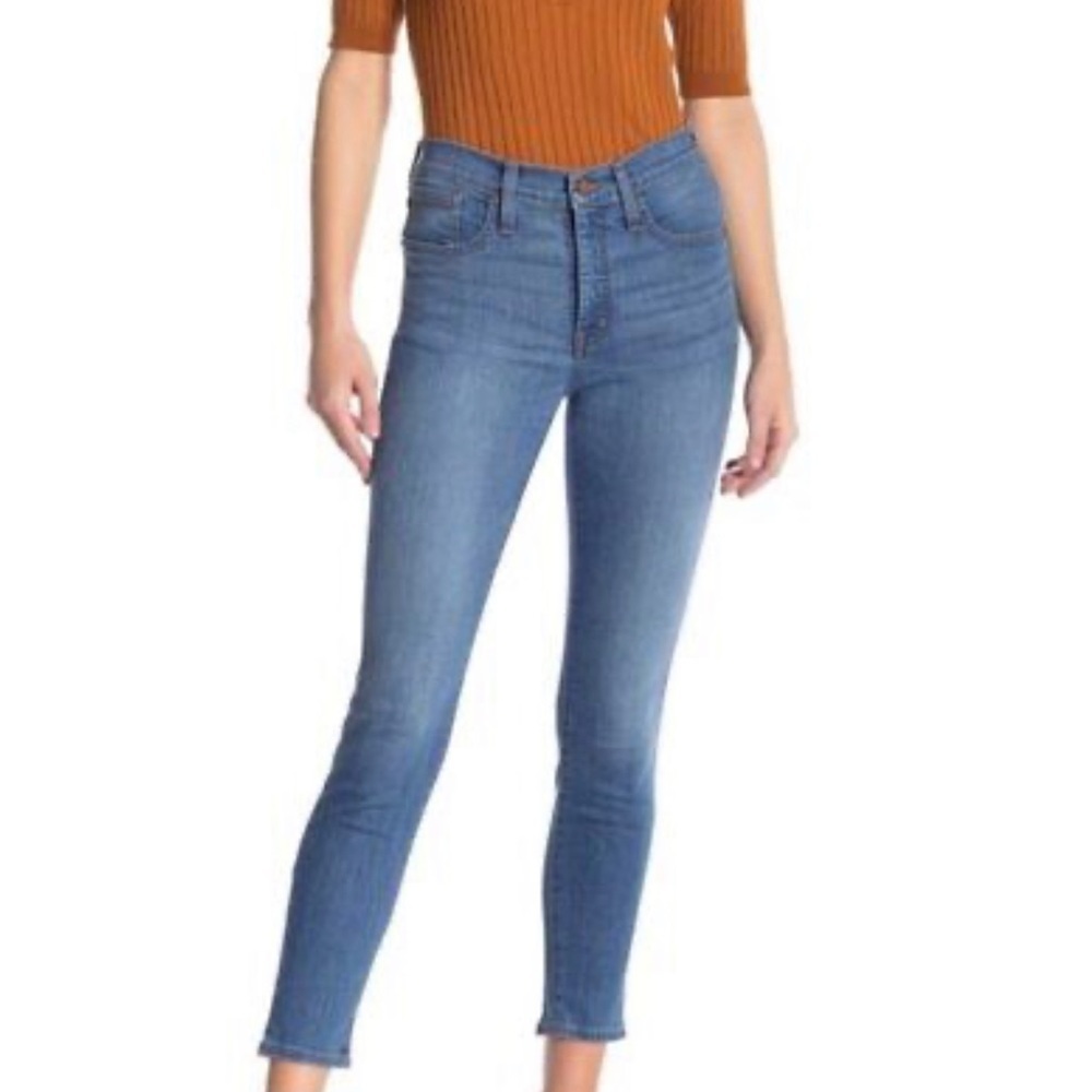 MADEWELL  9" HIGH-RISE SKINNY CROP JEANS size 25 style H6852